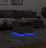 VidaXL Salontafel met LED-verlichting 50x49x40 cm sonoma eikenkleurig