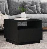 VidaXL Salontafel met LED-verlichting 50x49x40 cm zwart