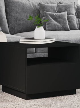 VidaXL Salontafel met LED-verlichting 50x49x40 cm zwart