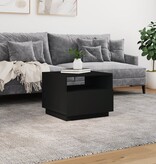 VidaXL Salontafel met LED-verlichting 50x49x40 cm zwart