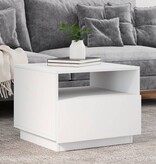 VidaXL Salontafel met LED-verlichting 50x49x40 cm wit