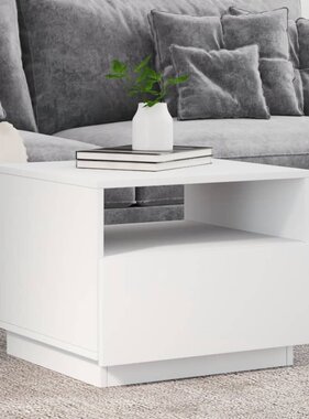 VidaXL Salontafel met LED-verlichting 50x49x40 cm wit