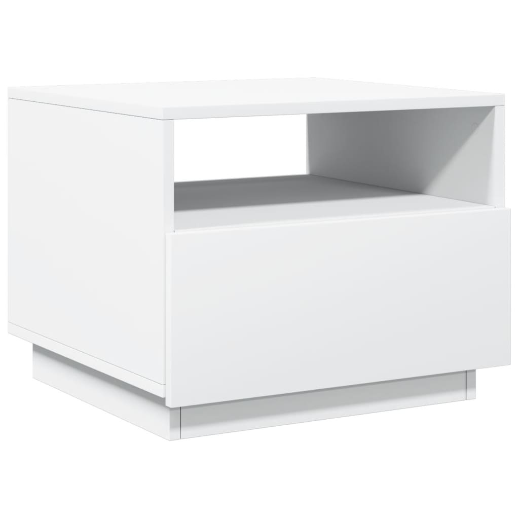 VidaXL Salontafel met LED-verlichting 50x49x40 cm wit