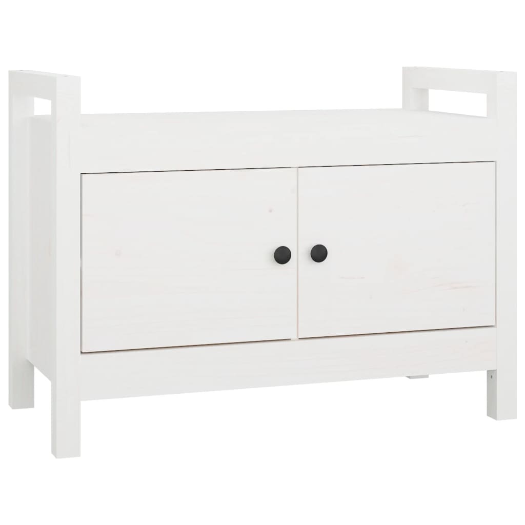 VidaXL Halbankje 80x40x60 cm massief grenenhout wit
