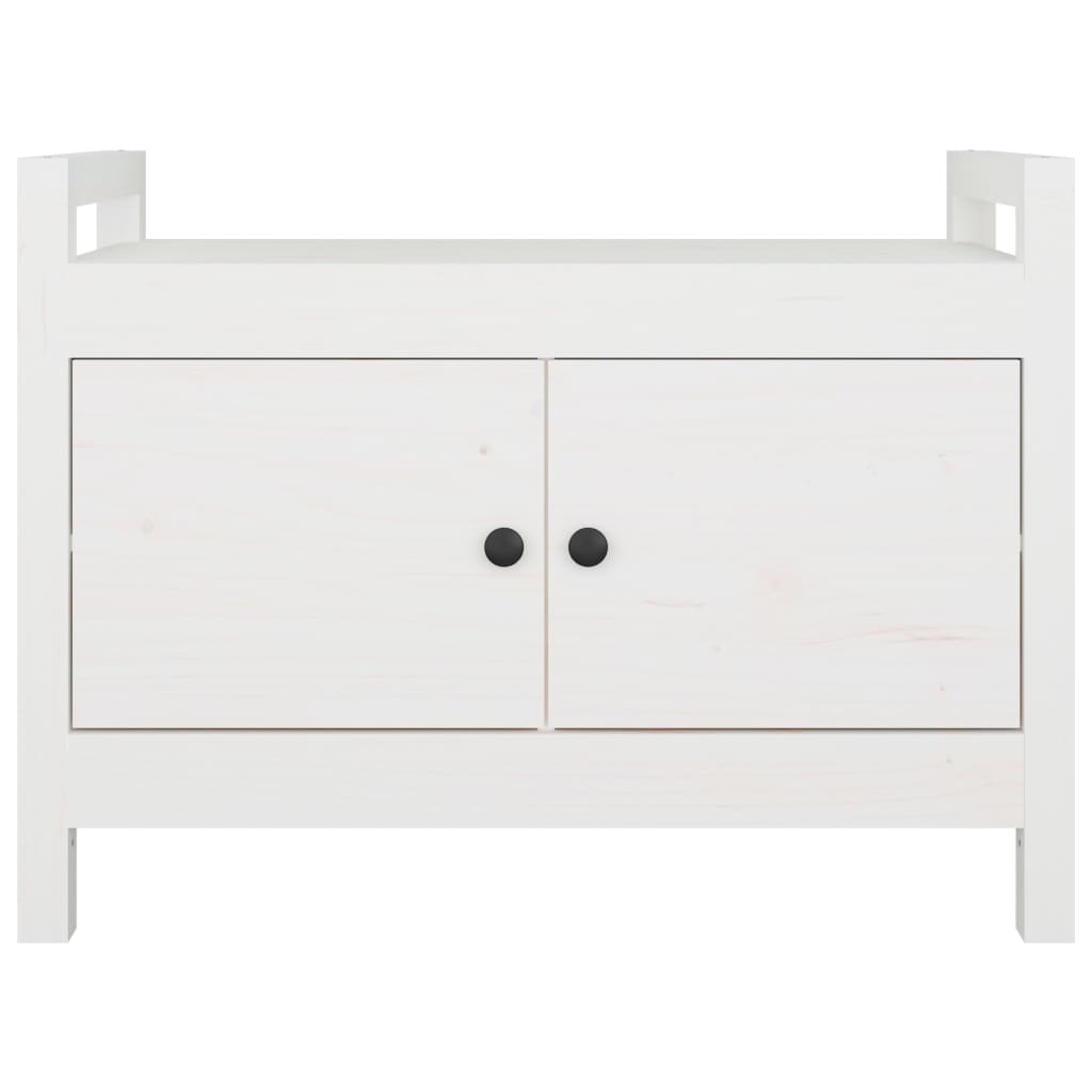 VidaXL Halbankje 80x40x60 cm massief grenenhout wit