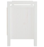 VidaXL Halbankje 80x40x60 cm massief grenenhout wit