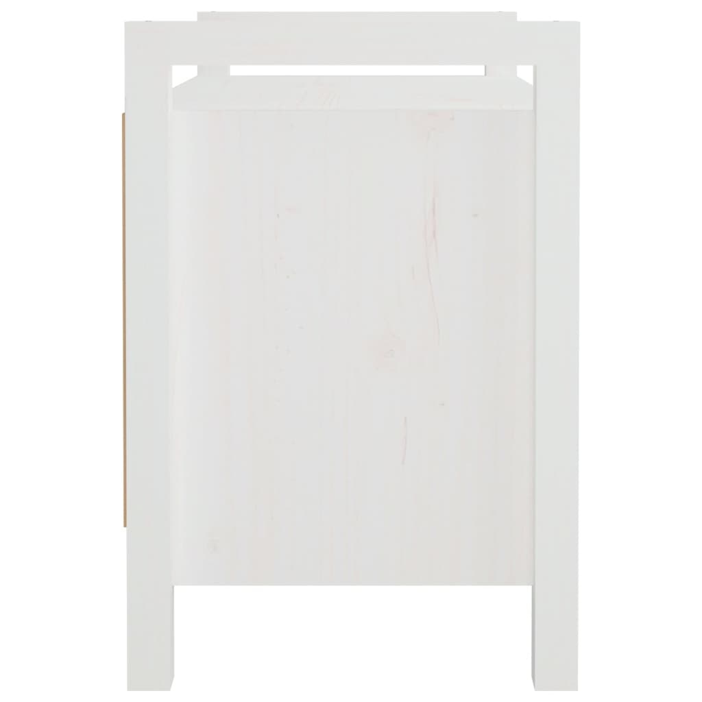 VidaXL Halbankje 80x40x60 cm massief grenenhout wit