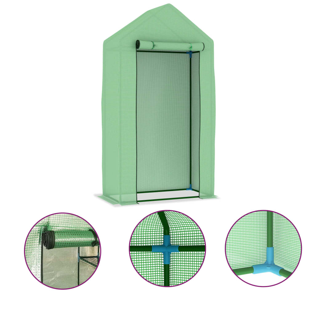 VidaXL Kas met stalen frame 0,5 m² 1x0,5x1,9 m