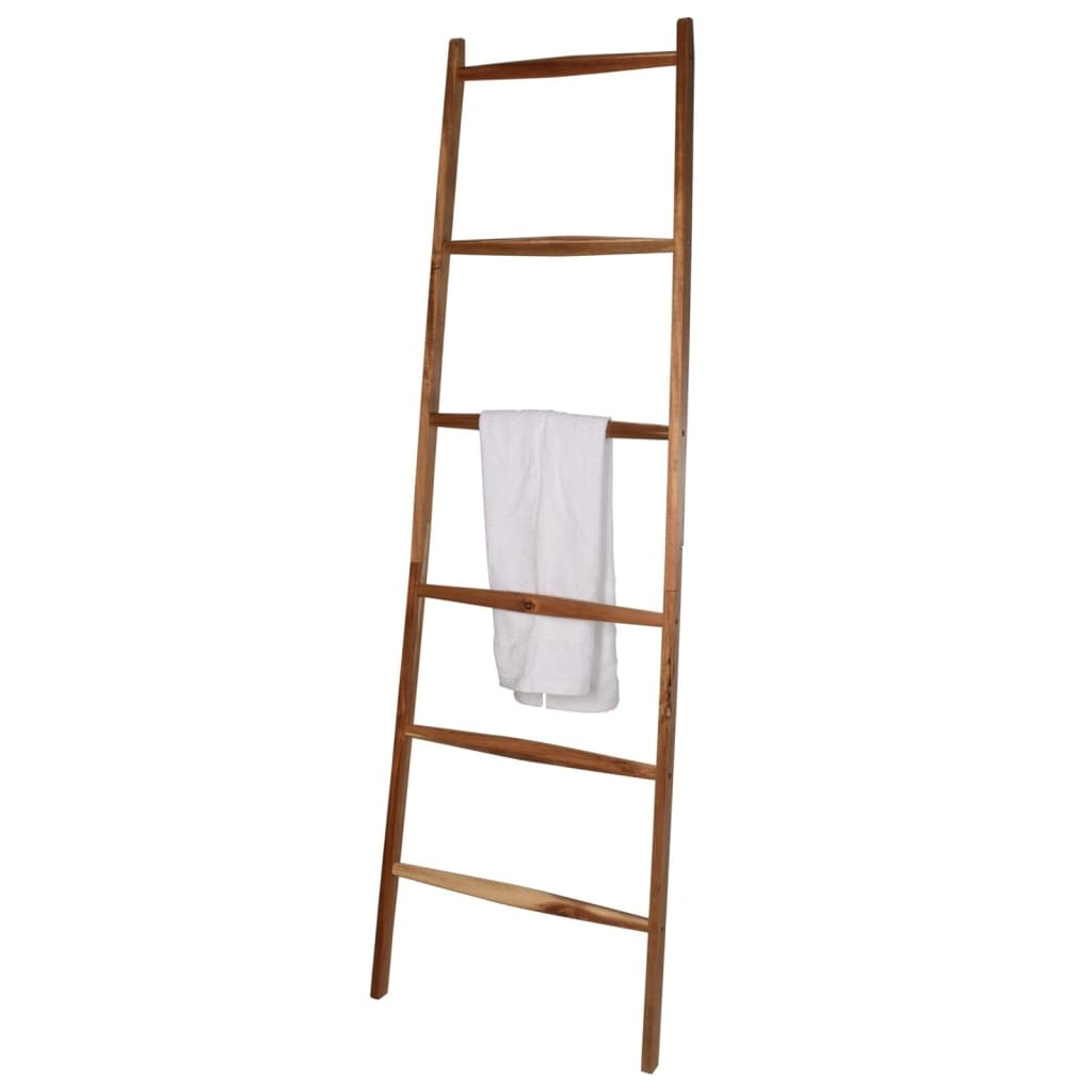 vidaXL Handdoekenrek ladder met 6 stangen hout naturel