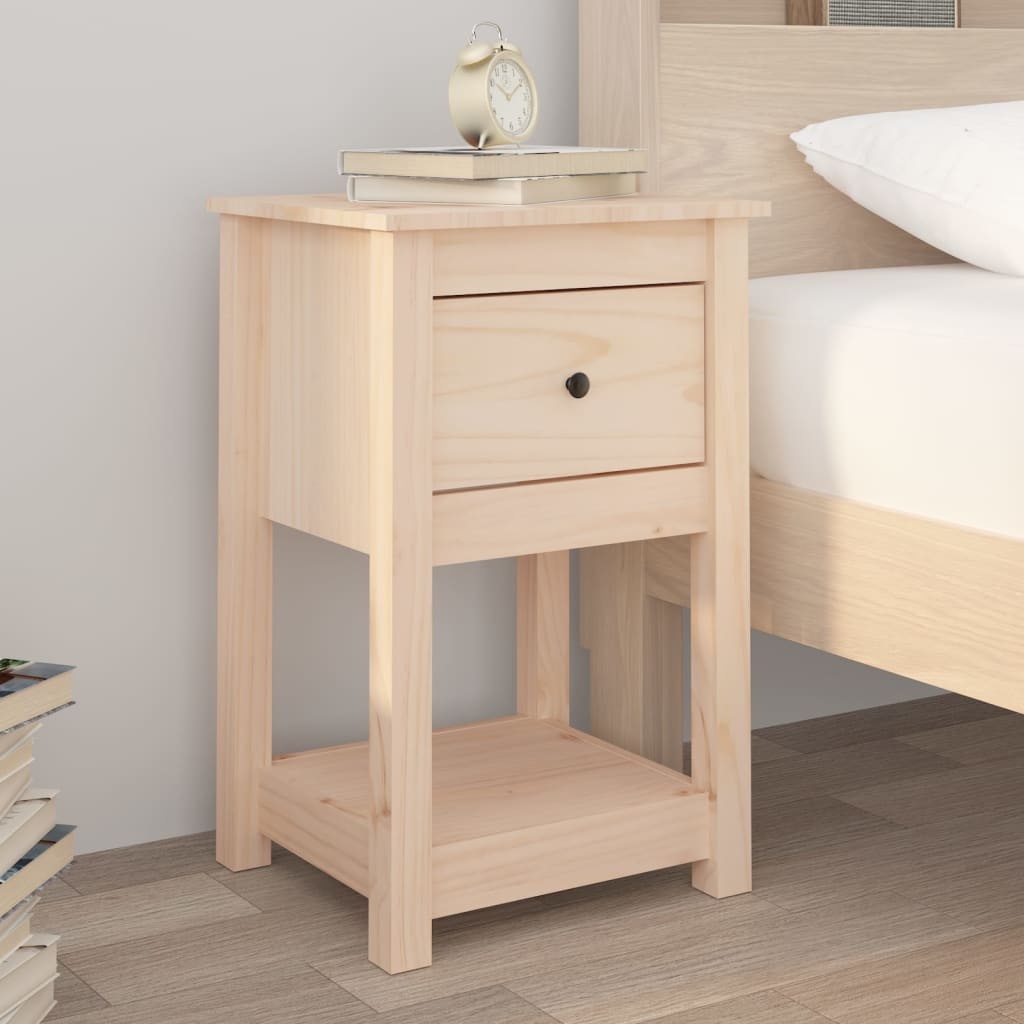 VidaXL Nachtkastjes 2 st 40x35x61,5 cm massief grenenhout