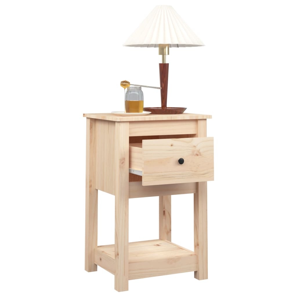 VidaXL Nachtkastjes 2 st 40x35x61,5 cm massief grenenhout
