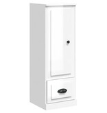 VidaXL Hoge kast 36x35,5x103,5 cm bewerkt hout hoogglans wit
