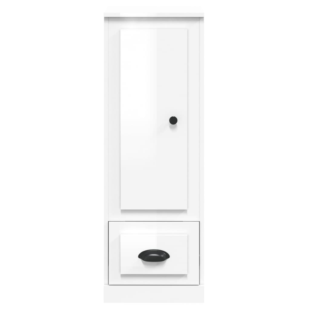 VidaXL Hoge kast 36x35,5x103,5 cm bewerkt hout hoogglans wit