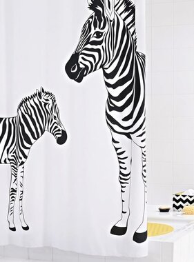 vidaXL Douchegordijn Zebra 180x200 cm