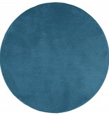 vidaXL Vloerkleed OVIEDO laagpolig Ø 120 cm turquoise