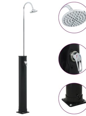 VidaXL Solardouche 20 L 214 cm zwart