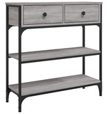 VidaXL Wandtafel 72,5x25x75 cm bewerkt hout grijs sonoma eikenkleurig