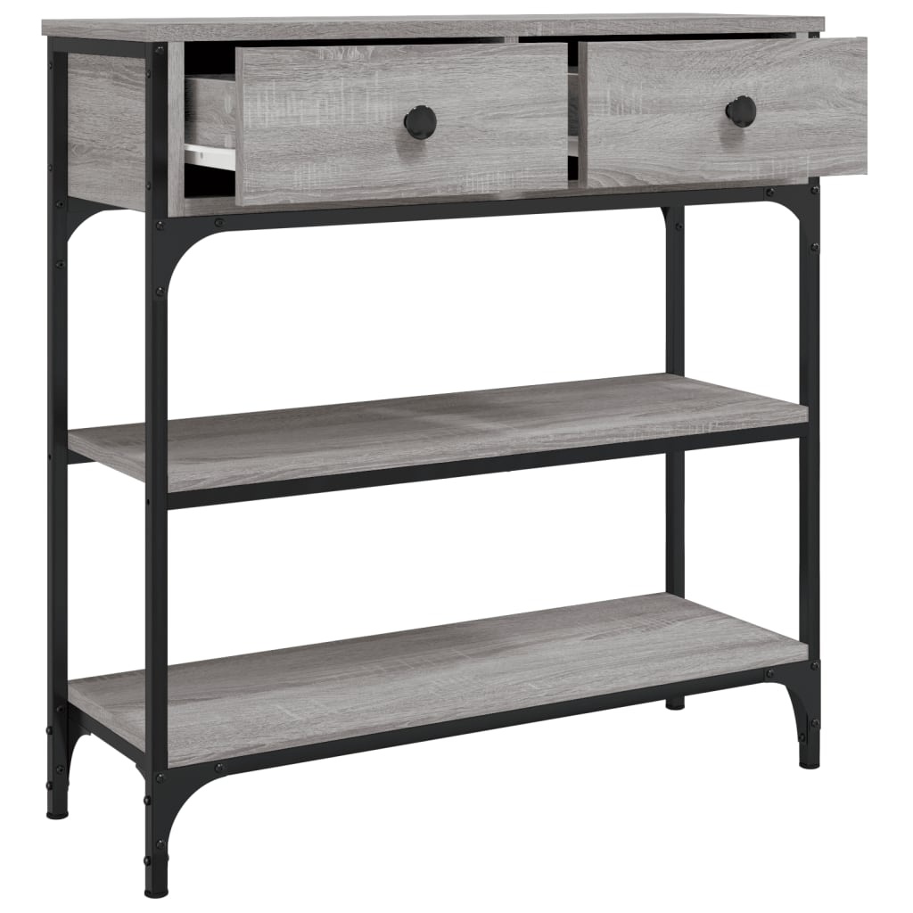 VidaXL Wandtafel 72,5x25x75 cm bewerkt hout grijs sonoma eikenkleurig