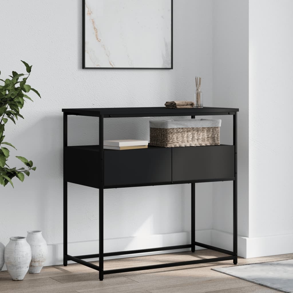 VidaXL Wandtafel 75x40x75 cm bewerkt hout zwart