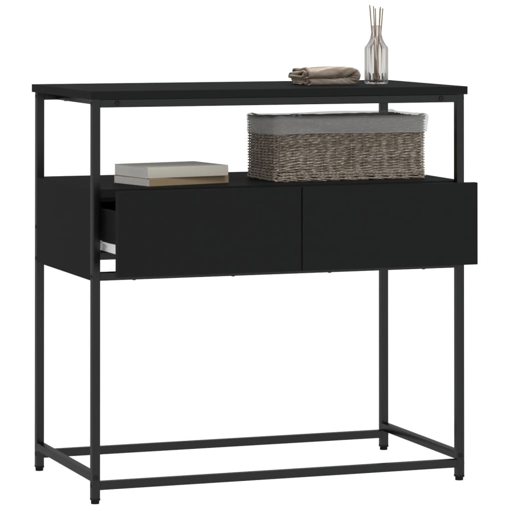 VidaXL Wandtafel 75x40x75 cm bewerkt hout zwart