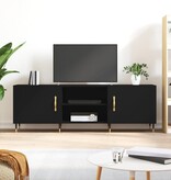 vidaXL Tv-meubel 150x30x50 cm bewerkt hout zwart