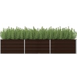 vidaXL Plantenbak verhoogd 240x80x45 cm gegalvaniseerd staal bruin