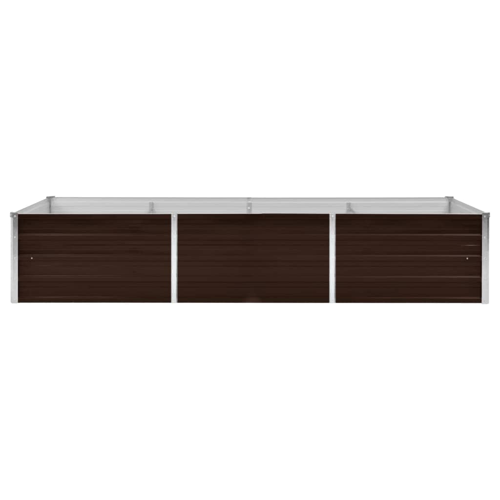 vidaXL Plantenbak verhoogd 240x80x45 cm gegalvaniseerd staal bruin