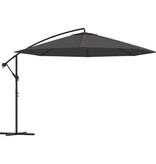 vidaXL Zweefparasol met aluminium paal 350 cm antraciet