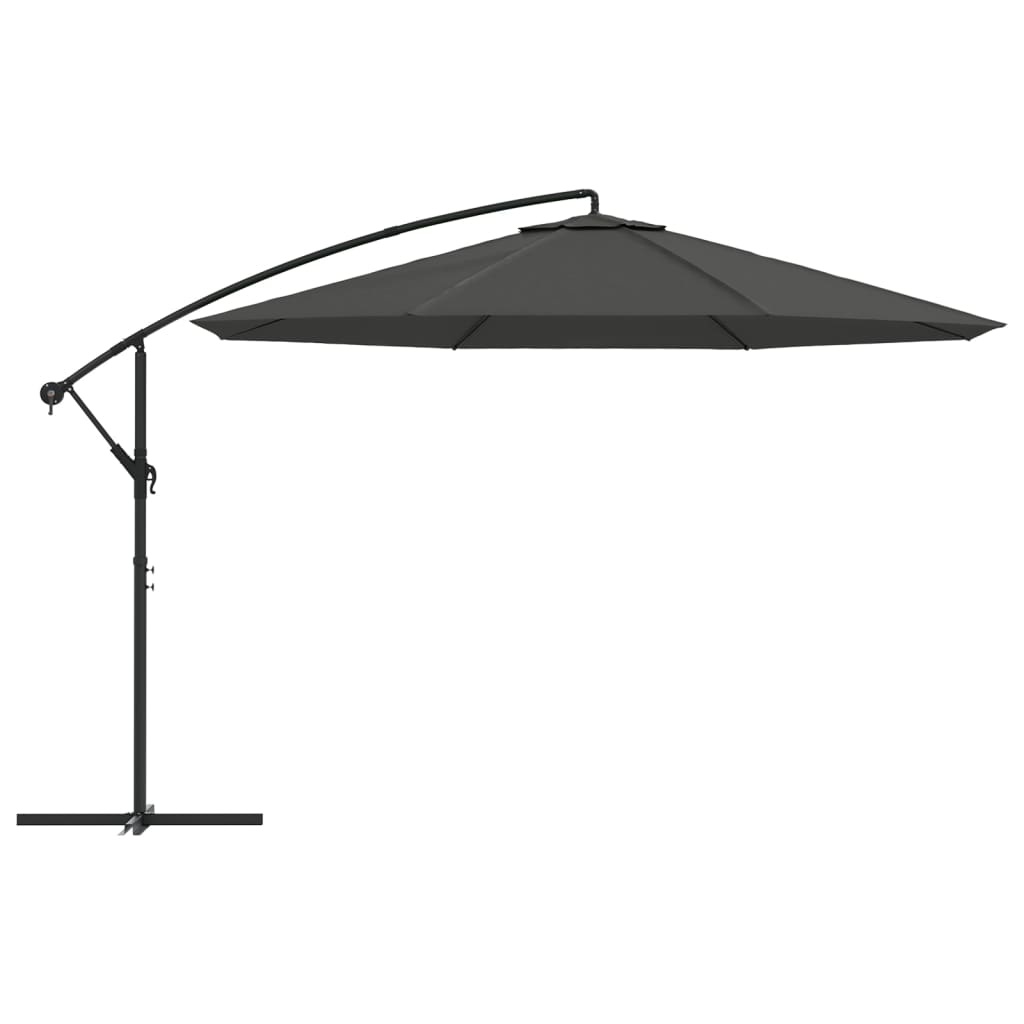 vidaXL Zweefparasol met aluminium paal 350 cm antraciet