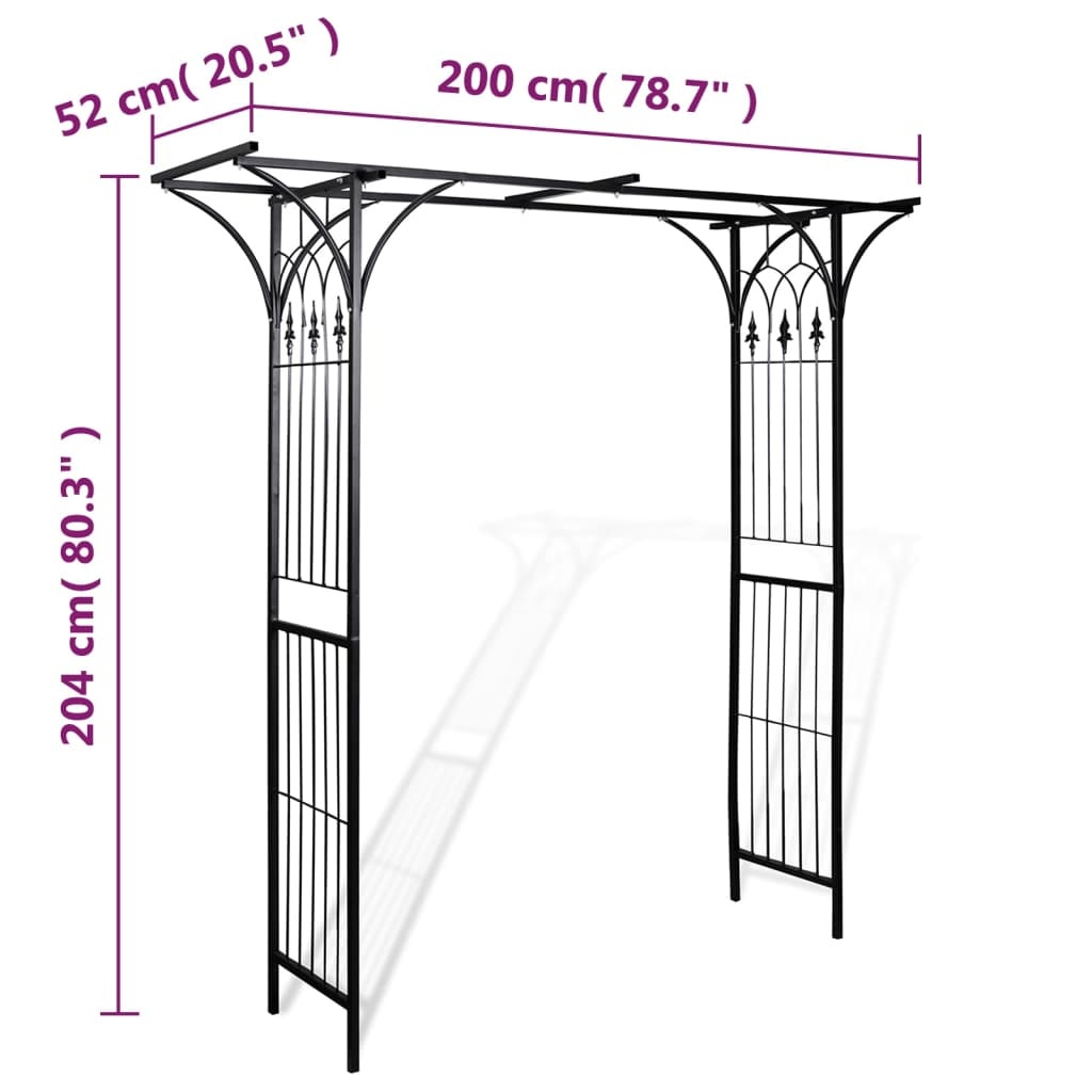 vidaXL Tuinboog 200x52x204 cm