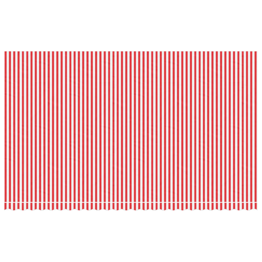 vidaXL Vervangingsdoek voor luifel gestreept 6x3,5 m rood en wit