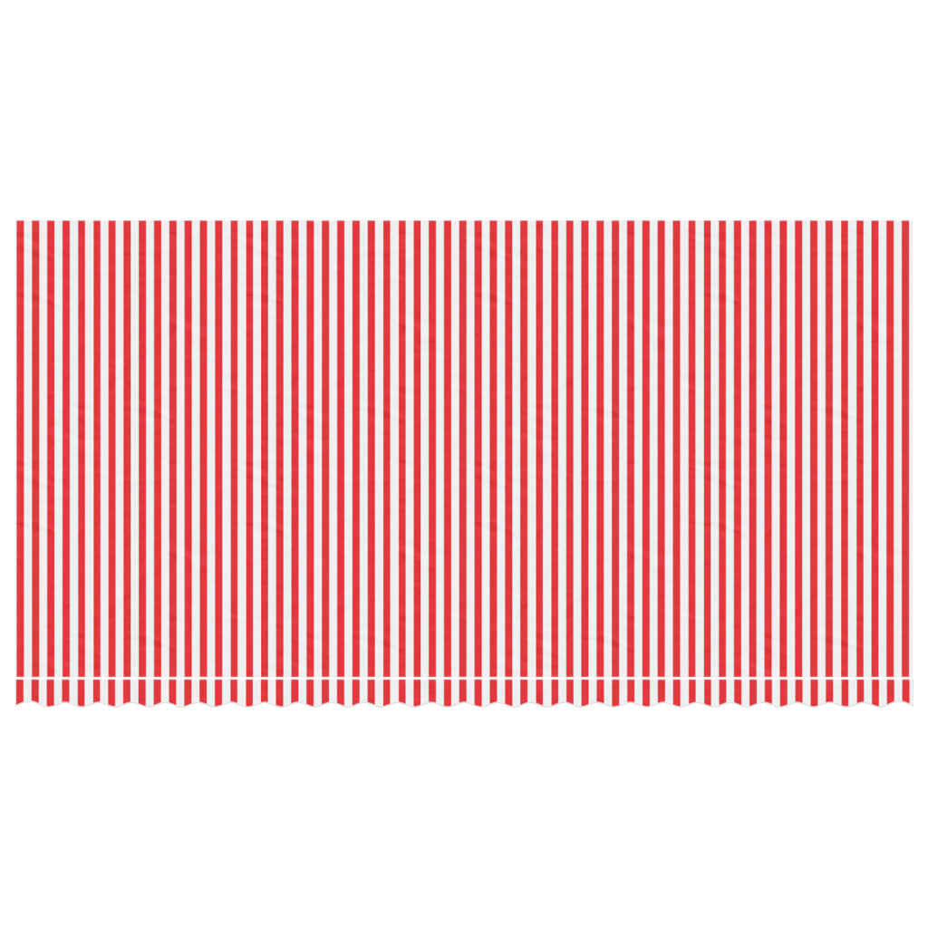 vidaXL Vervangingsdoek voor luifel gestreept 6x3 m rood en wit