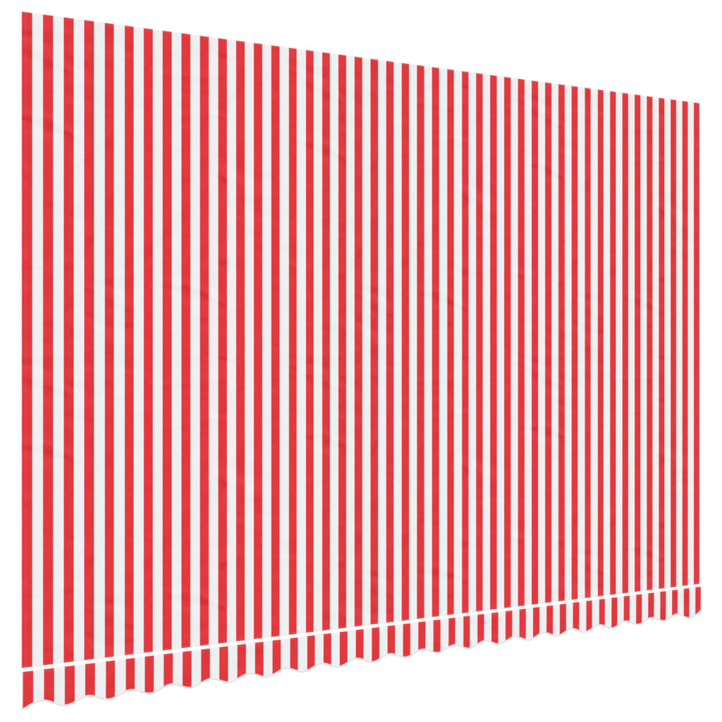 vidaXL Vervangingsdoek voor luifel gestreept 4,5x3 m rood en wit