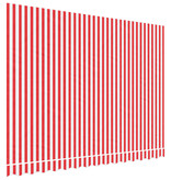 vidaXL Vervangingsdoek voor luifel gestreept 3,5x2,5 m rood en wit
