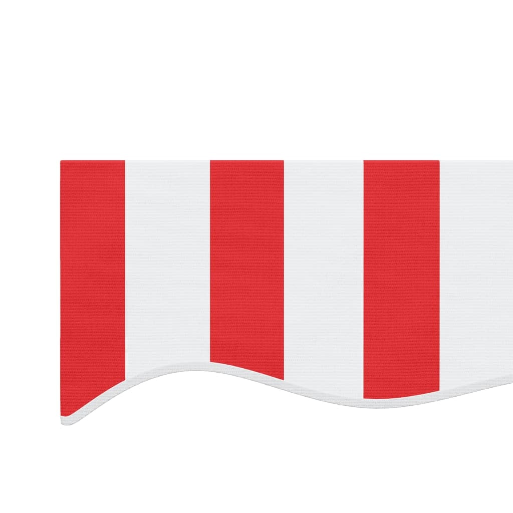 vidaXL Vervangingsdoek voor luifel gestreept 3,5x2,5 m rood en wit
