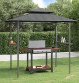 vidaXL Barbecue-overkapping 240x150x243 cm staal antracietkleurig