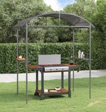 vidaXL Barbecuepaviljoen met zijplanken 220x115x230 cm staal antraciet