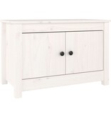 VidaXL Schoenenkast 70x38x45,5 cm massief grenenhout wit