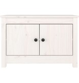 VidaXL Schoenenkast 70x38x45,5 cm massief grenenhout wit