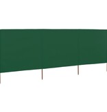 vidaXL Windscherm 3-panelen 400x160 cm stof groen