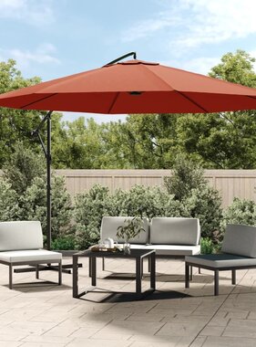 vidaXL Zweefparasol met aluminium paal 350 cm terracottakleurig