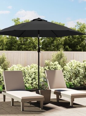 vidaXL Parasol met metalen paal 300 cm antraciet