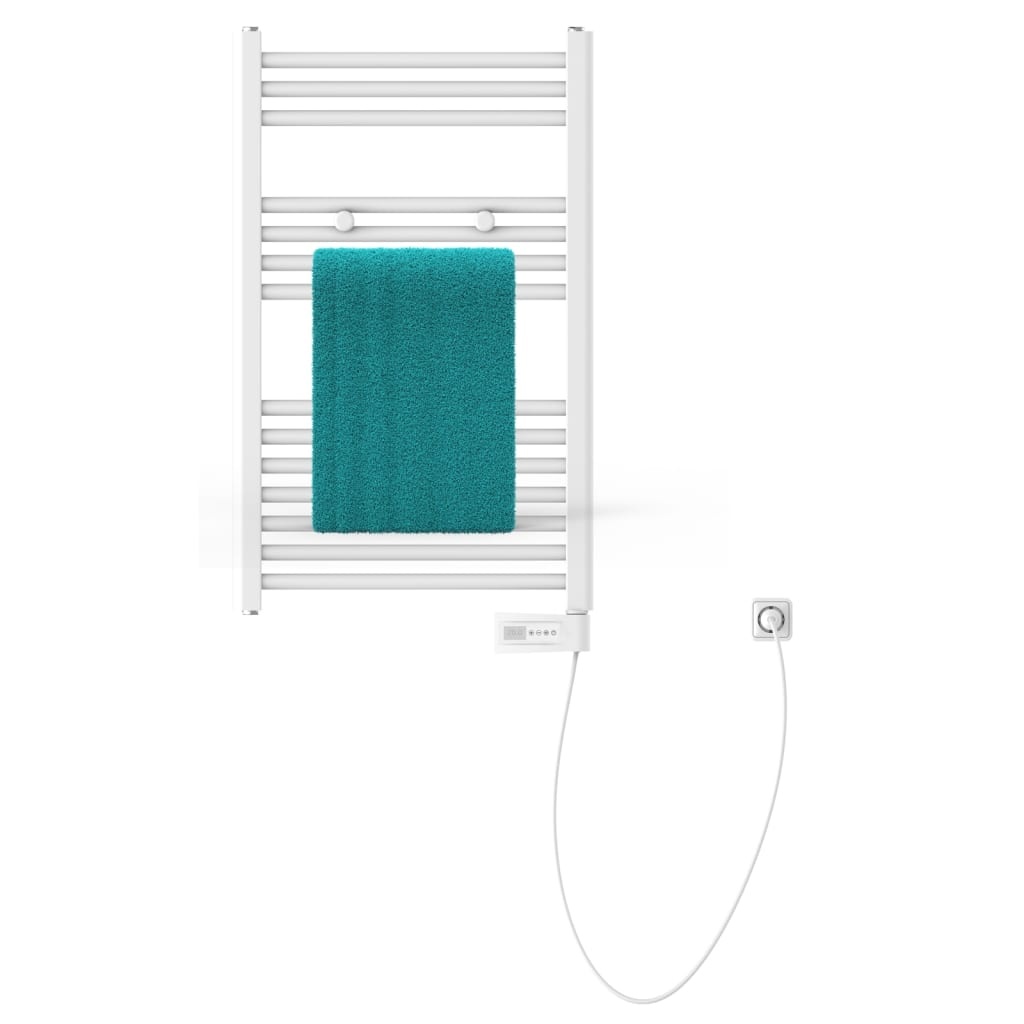 vidaXL Badkamerradiator met timer 80x50x15 cm wit