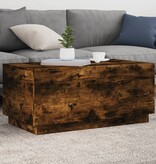 VidaXL Salontafel met LED-verlichting 90x50x40 cm gerookt eikenkleurig