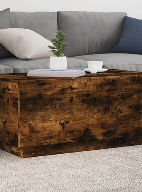 VidaXL Salontafel met LED-verlichting 90x50x40 cm gerookt eikenkleurig