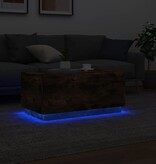 VidaXL Salontafel met LED-verlichting 90x50x40 cm gerookt eikenkleurig