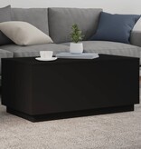 VidaXL Salontafel met LED-verlichting 90x50x40 cm zwart