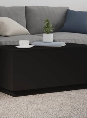 VidaXL Salontafel met LED-verlichting 90x50x40 cm zwart