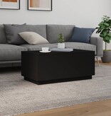 VidaXL Salontafel met LED-verlichting 90x50x40 cm zwart