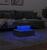 VidaXL Salontafel met LED-verlichting 50x50x40 cm grijs sonoma eiken